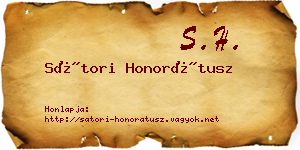 Sátori Honorátusz névjegykártya